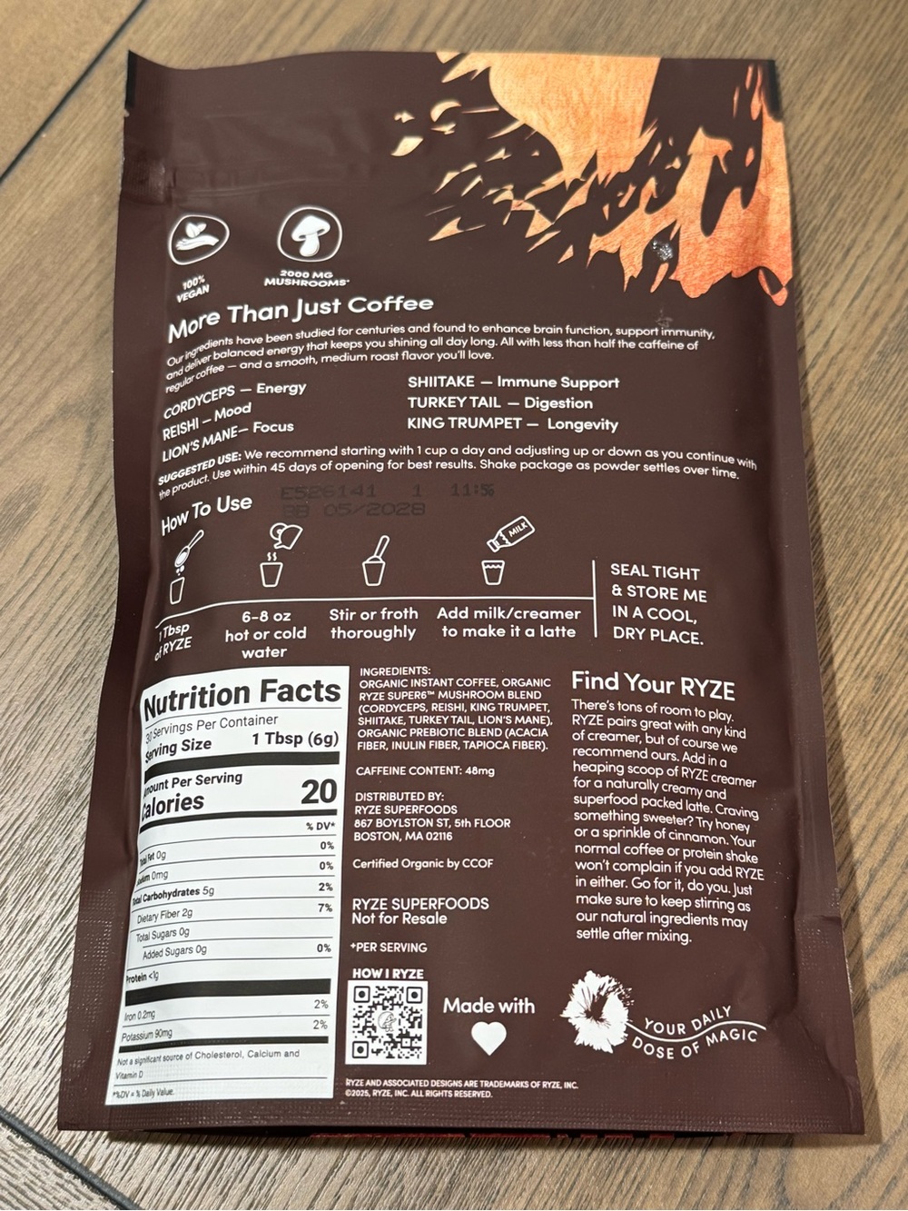 Mushroom Coffee One Bag 6.3oz : Two mini bag probiotic creamer: one scoop : NEW - Picture 3 of 16